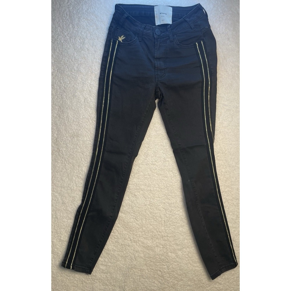 One Teaspoon Gilded Freebirds II High Waist Skinny Jean In Jett Black 24